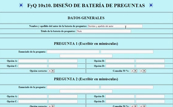 Click to View : Aclaraciones sobre formularios para generar ficheros