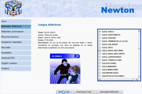 Click to View : Descarga de los juegos didácticos de la web del Proyecto Newton