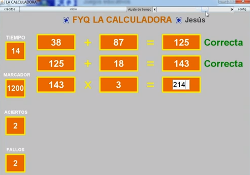 Click to View : Ejemplo de uso de juego.