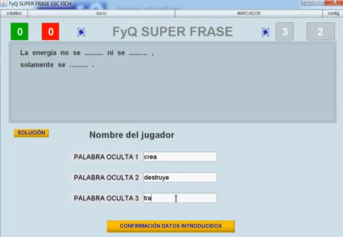 Click to View : Ejemplo de uso de juego.