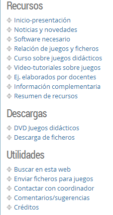 Click to View : Menús laterales Aplicación de juegos didácticos en el aula